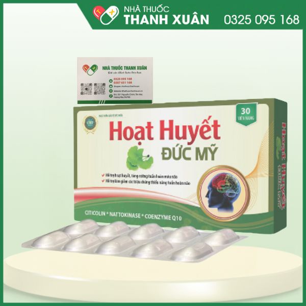 Hoạt huyết Đức Mỹ - Hỗ trợ hoạt huyết, tăng cường tuần hoàn máu não